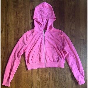 NWOT H&M DIVIDED Crop Zip Up Hoodie Size Large